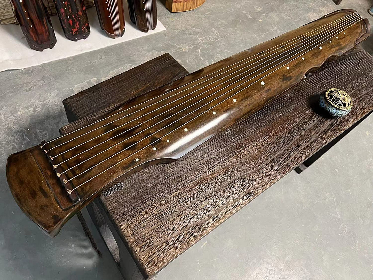 LANDTOM High-Level/concert level pure handmade Fuxi style Fir(杉木）Guqin/Chinese zither…