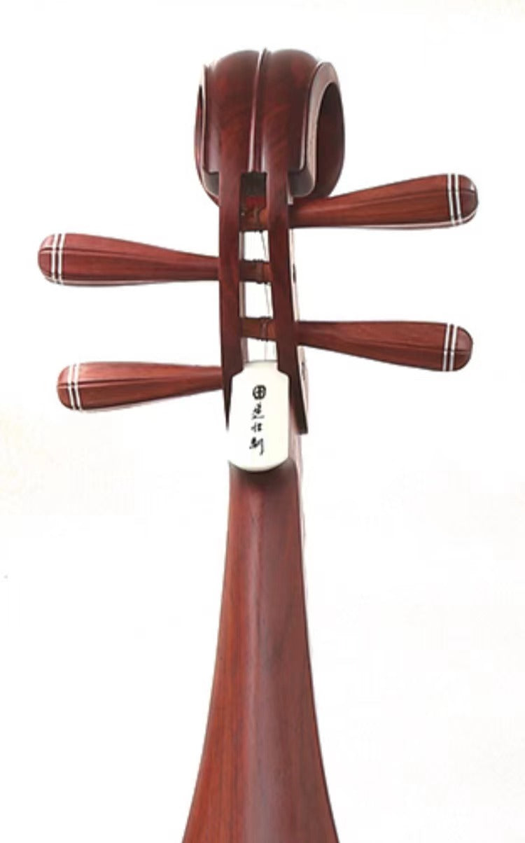LANDTOM Top-grade Rosewood/African Redwood Chinese Lute Traditional National Stringed Instrument PiPa made by famous pipa masters Tianjianzhuang