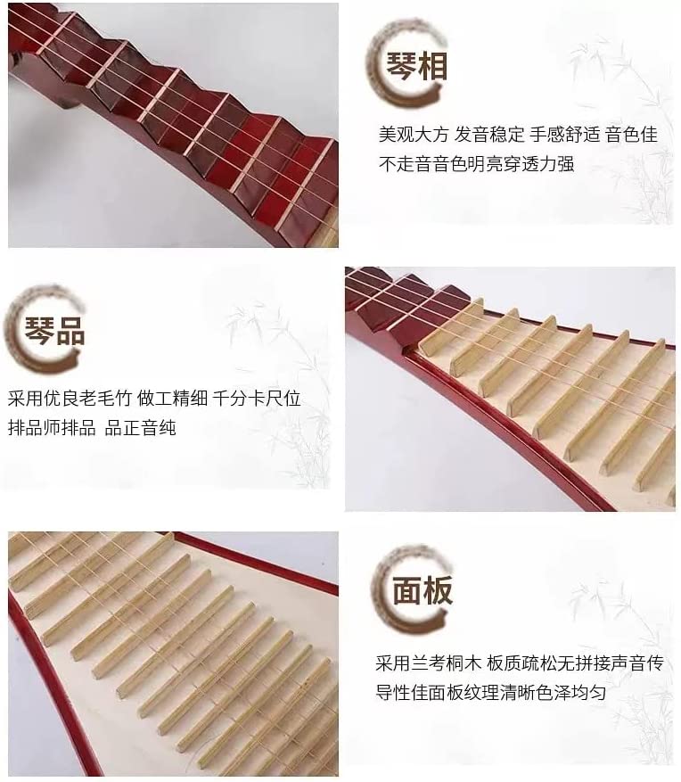 LANDTOM Professional Hardwood Chinese Lute Traditional National Stringed Instrument PiPa (B-engraved bamboo)…