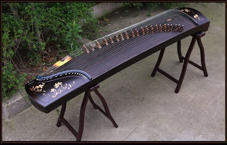 LANDTOM Professional Ebony Wood Guzheng(163cm) with Hand-Carved Craftwork For Adults/Children/Senior/Intermediate/Beginner (Ebony-yulan)…