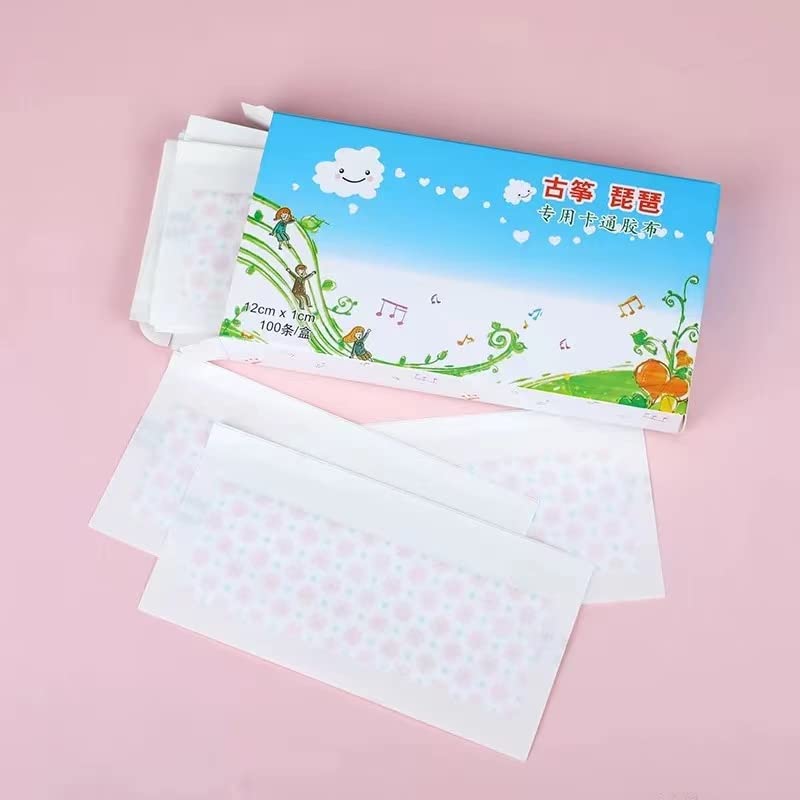 LANDTOM 100pcs Cut-free and Convenient, Ventilate Guzheng/Pipa Nail Tape for children and adults