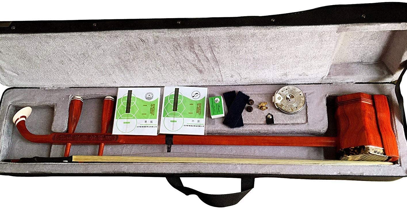 LANDTOM Rosewood Erhu Chinese 2-string Violin Fiddle Musical Instrumen ...